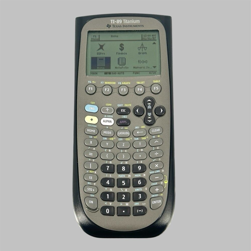 Texas Instruments TI-89 Titanium Graphing Calculator With Cover - Tested Grey